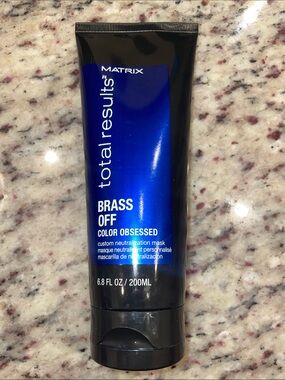Matix Total Results Brass Off Color Obsessed Hair Mask - Blue and Black